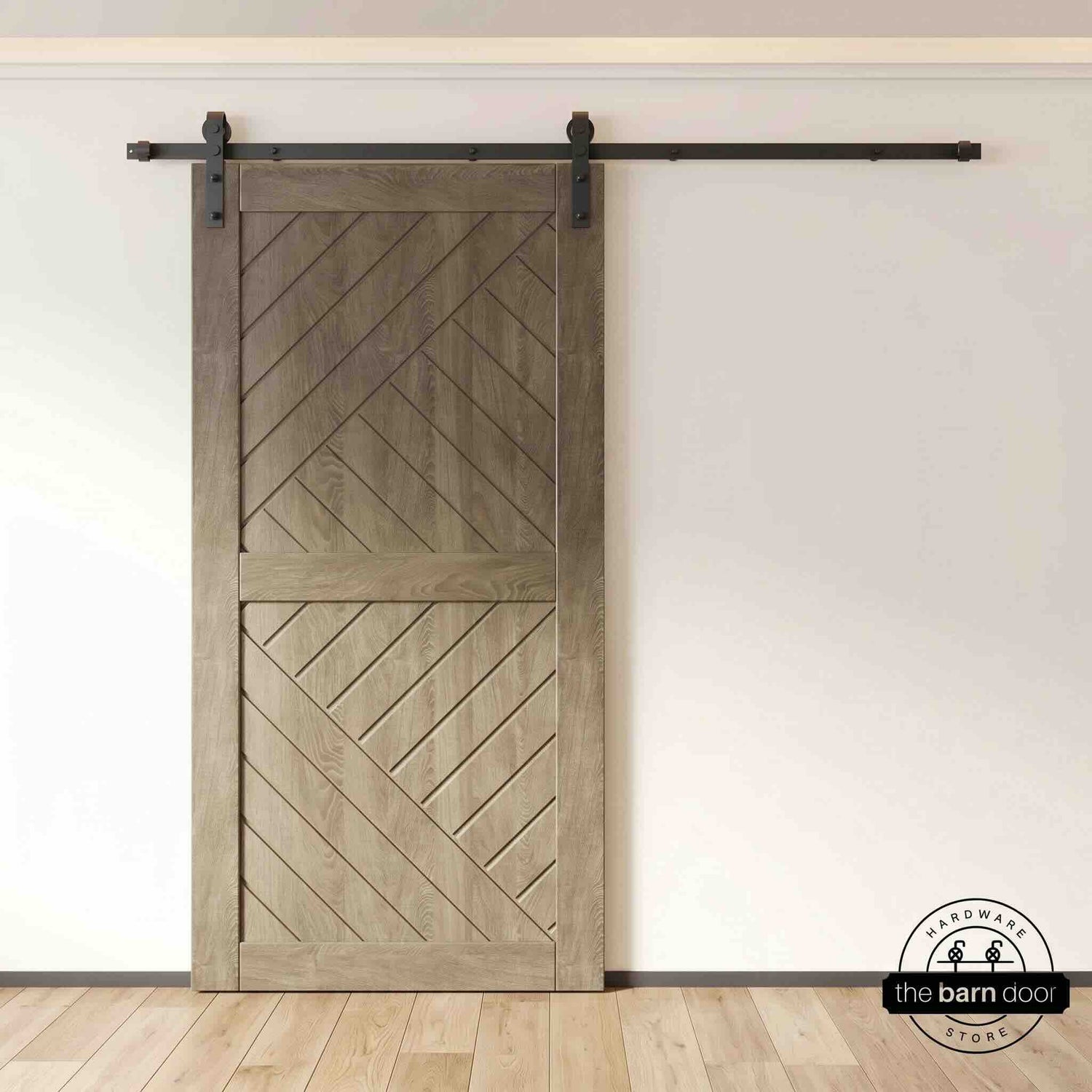 Classic Gray Patterned Barn Door