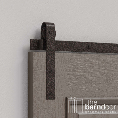 Copper Vein J Strap Heavy Duty Single Track Barn Door Hardware