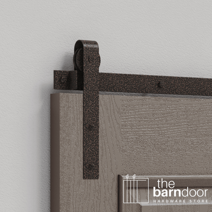 Copper Vein J Strap Heavy Duty Single Track Barn Door Hardware