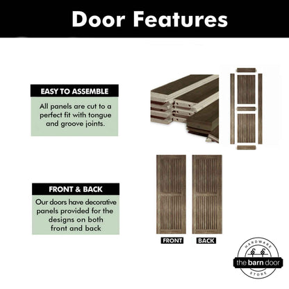 Dark Walnut Vertical Slat DIY Barn Door