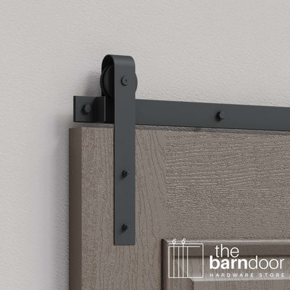 Dark Gray J Strap Heavy Duty Single Track Barn Door Hardware