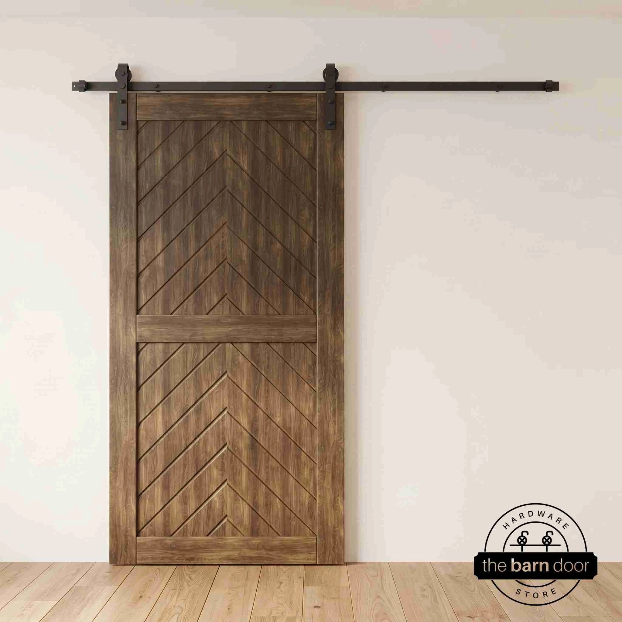 Dark Walnut Fishbone Barn Door