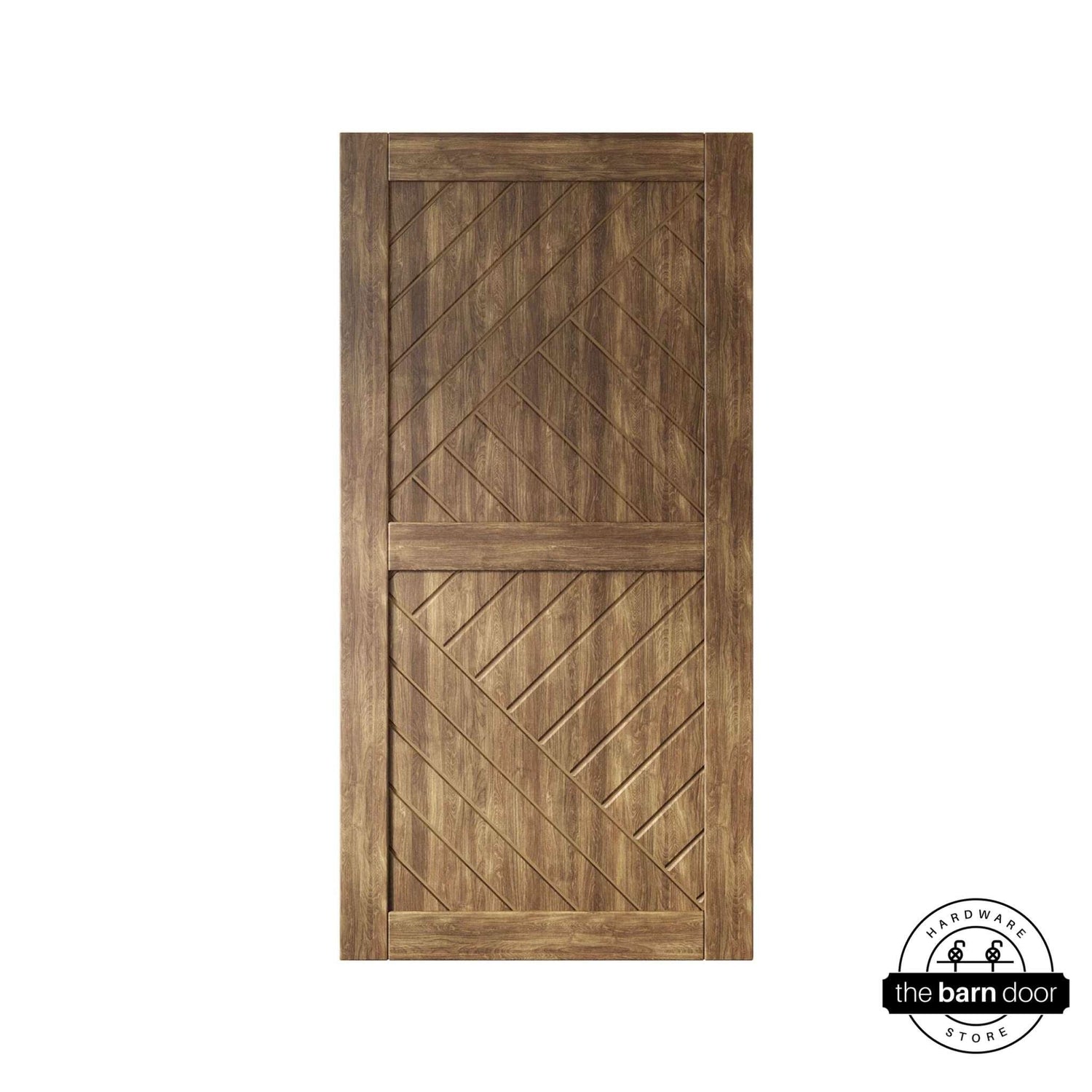 Dark Walnut Patterned Barn Door