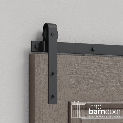 Dark Gray J Strap Heavy Duty Single Track Barn Door Hardware