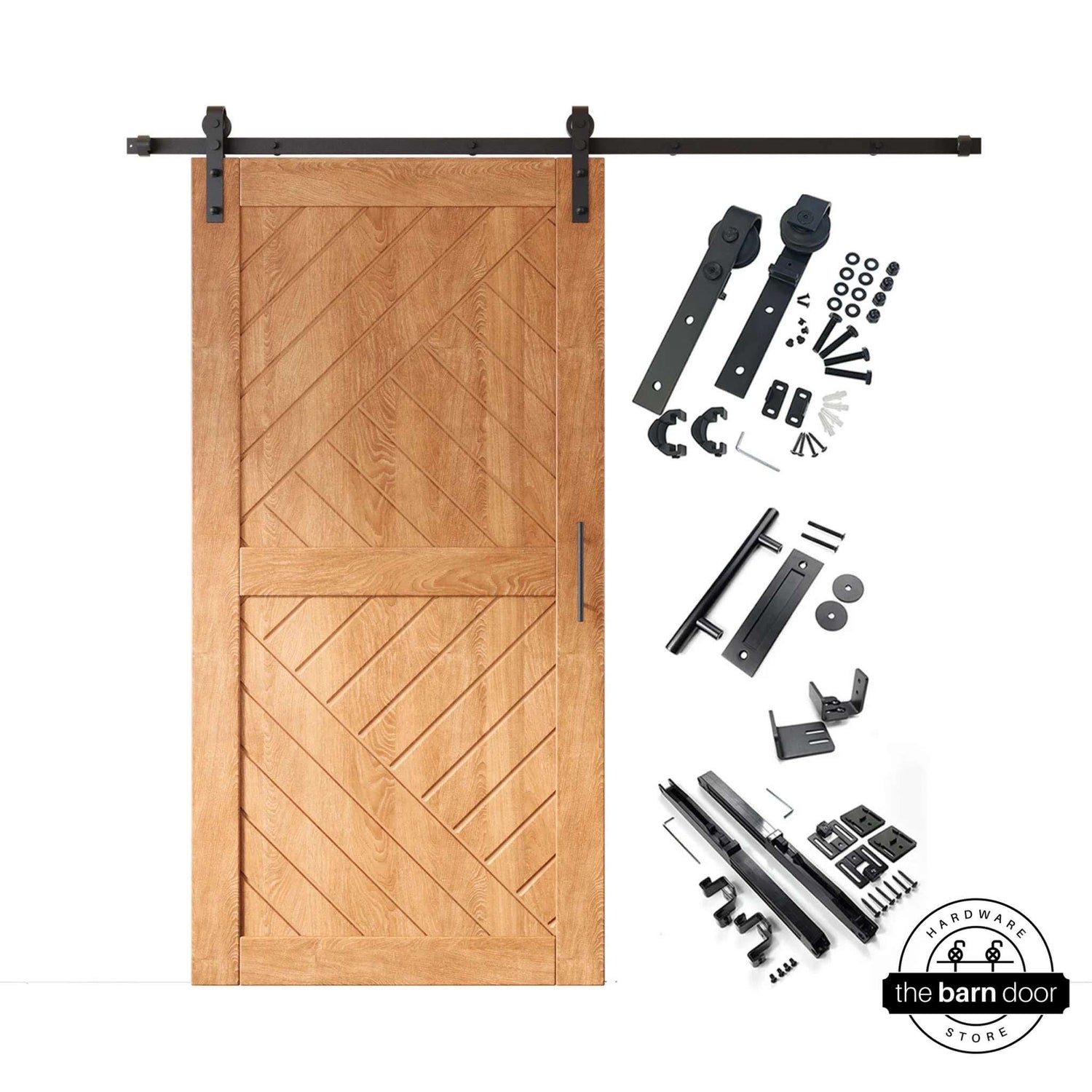Early American Patterned Single Barn Door Kit