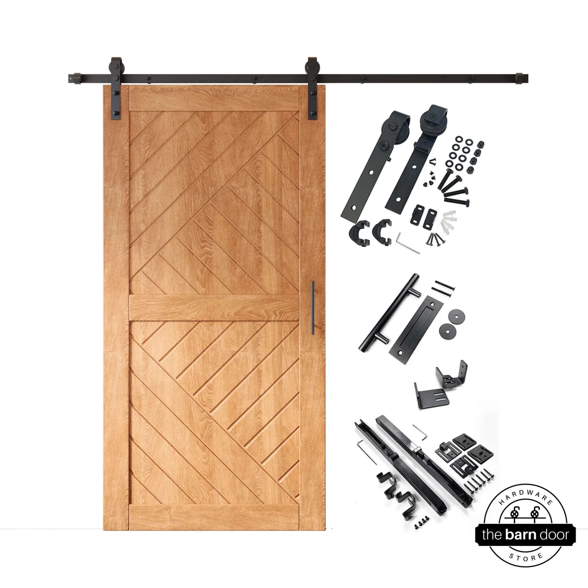Early American Patterned Single Barn Door Kit