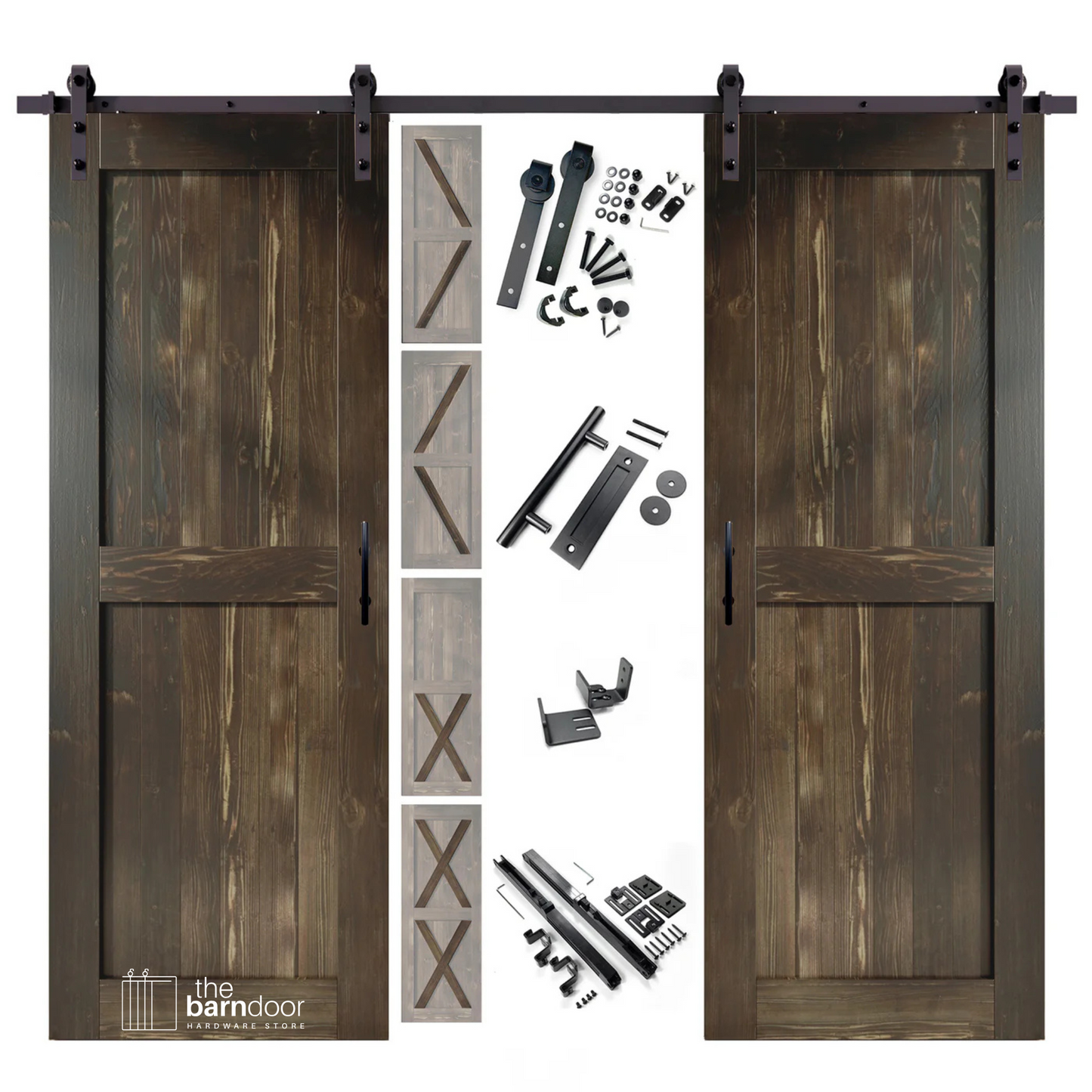 Ebony Classic Double Barn Door Kit by TBDHS