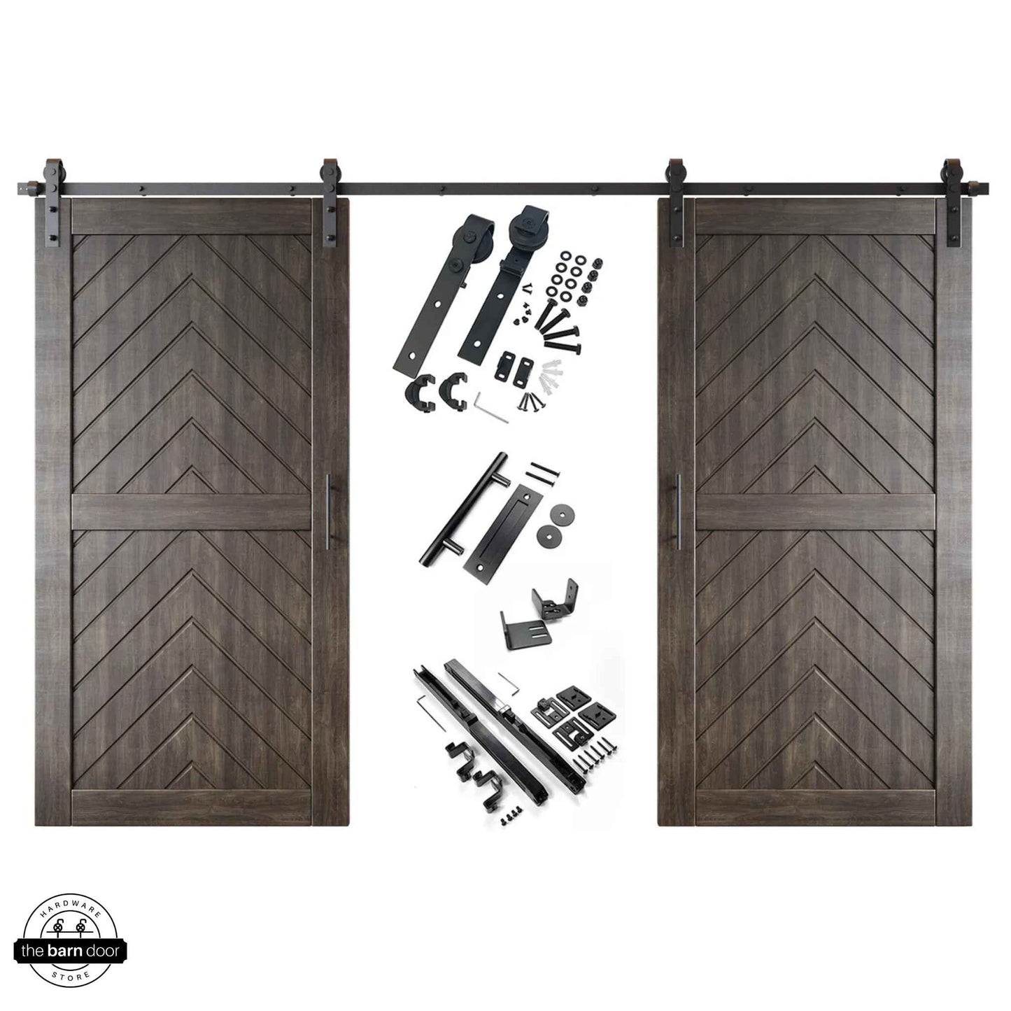 Ebony Fishbone Double Barn Door Kit by TBDHS