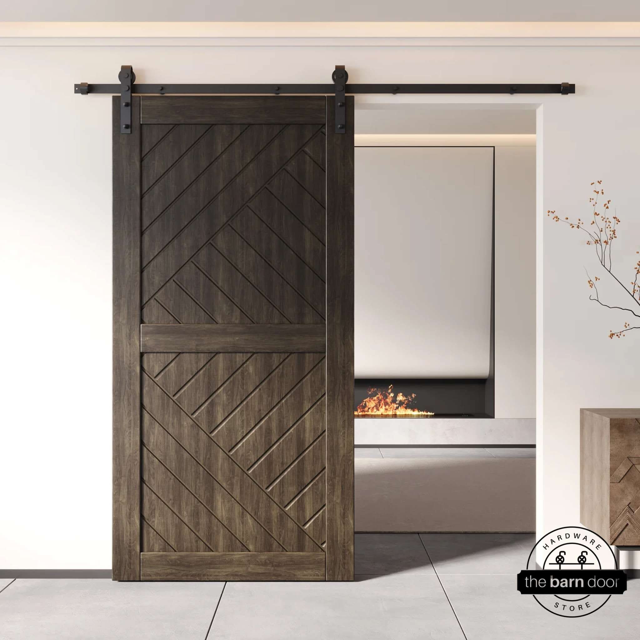 Ebony Patterned Barn Door