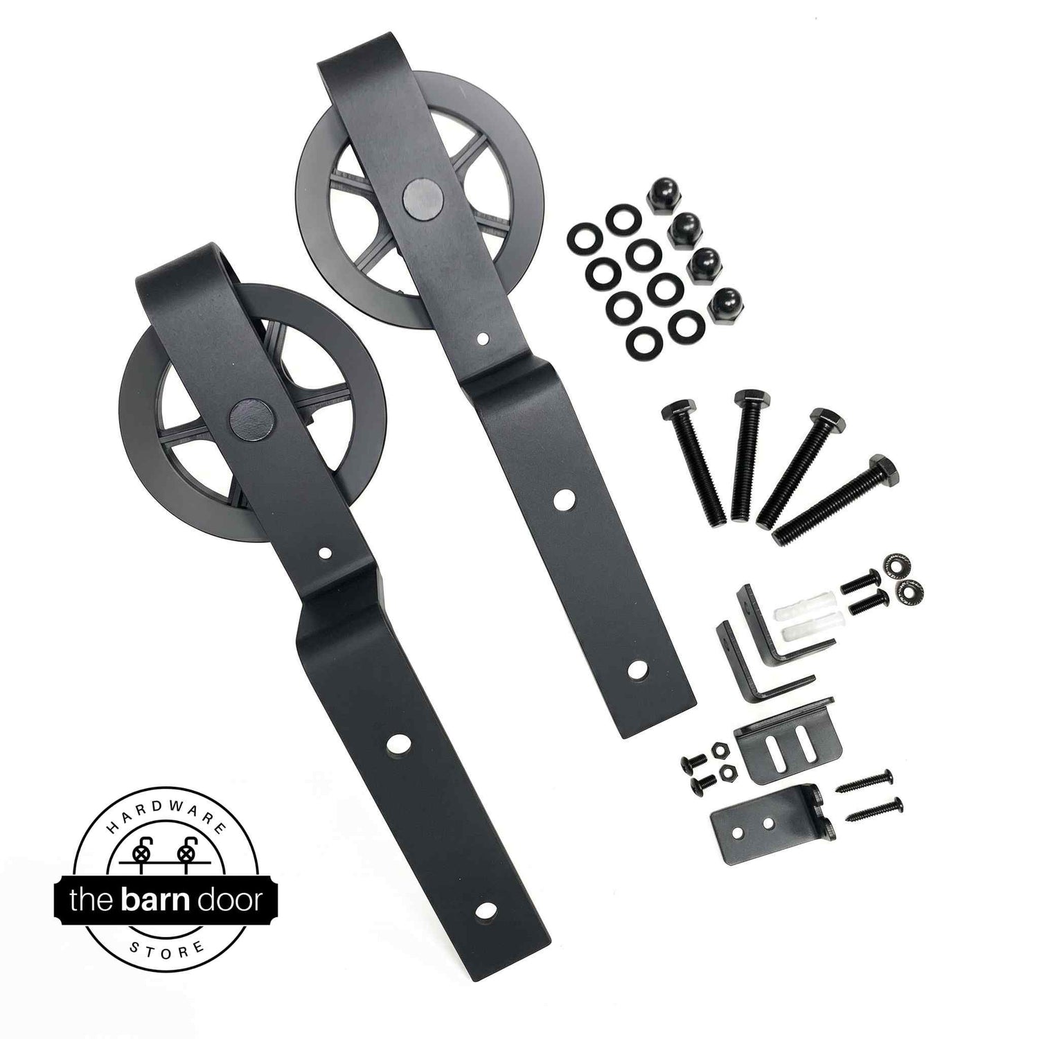 Spoke Wheel Bypass Barn Door Rollers by TBDHS