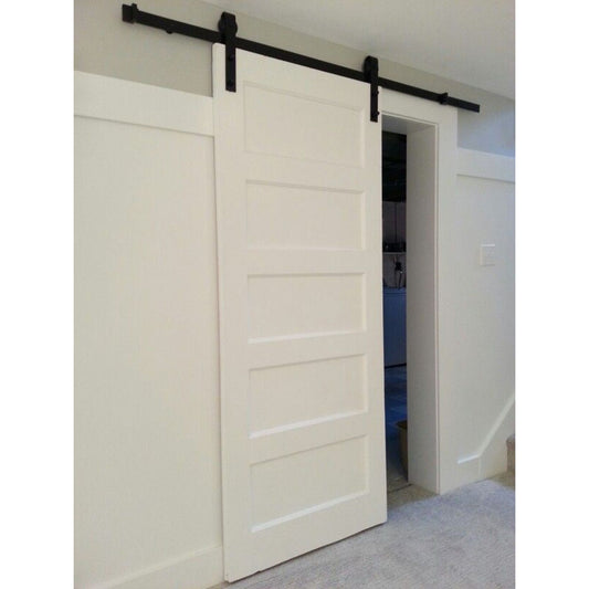 Five Panel Wood Barn Door