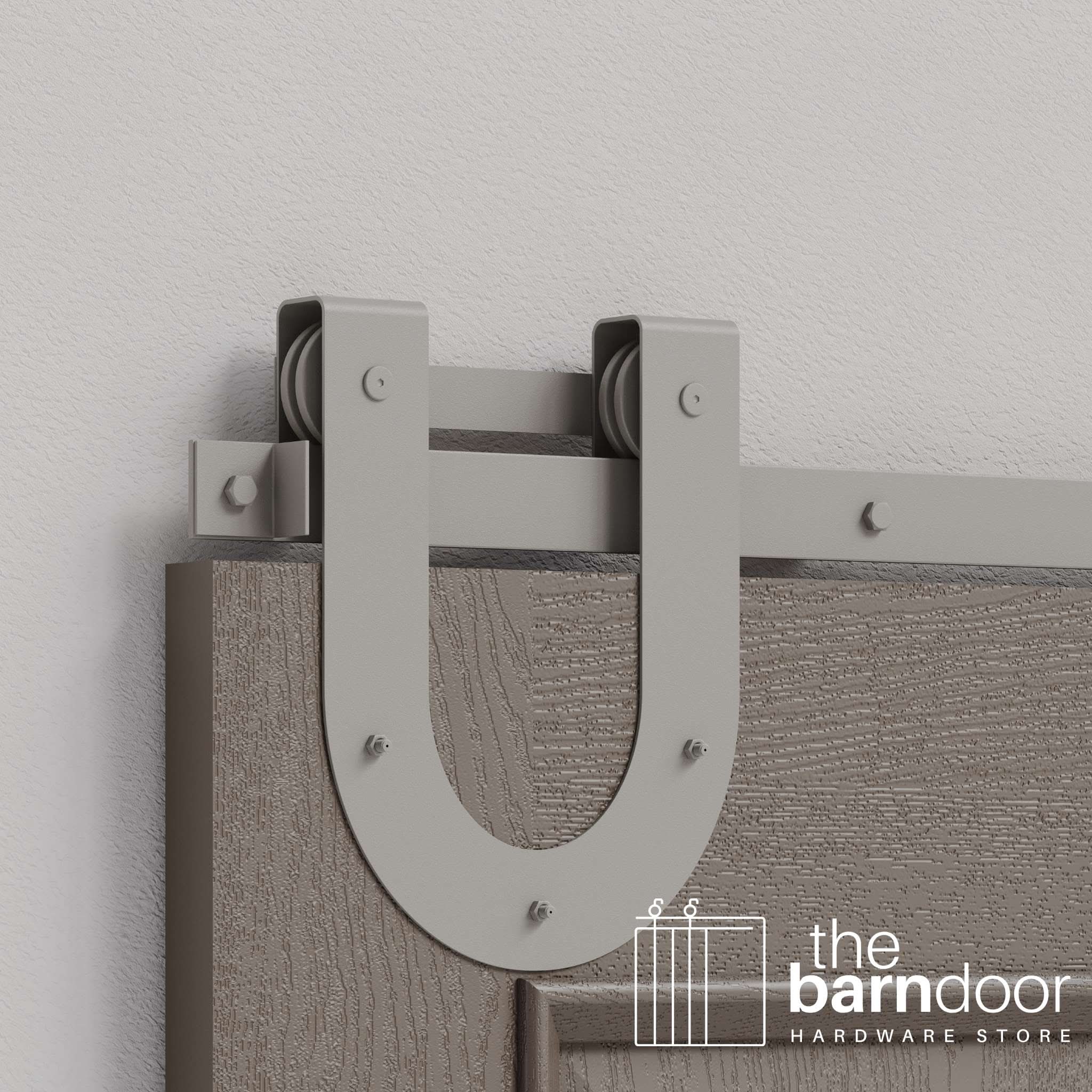 Flint Gray Horseshoe Heavy Duty Single Track Barn Door Hardware