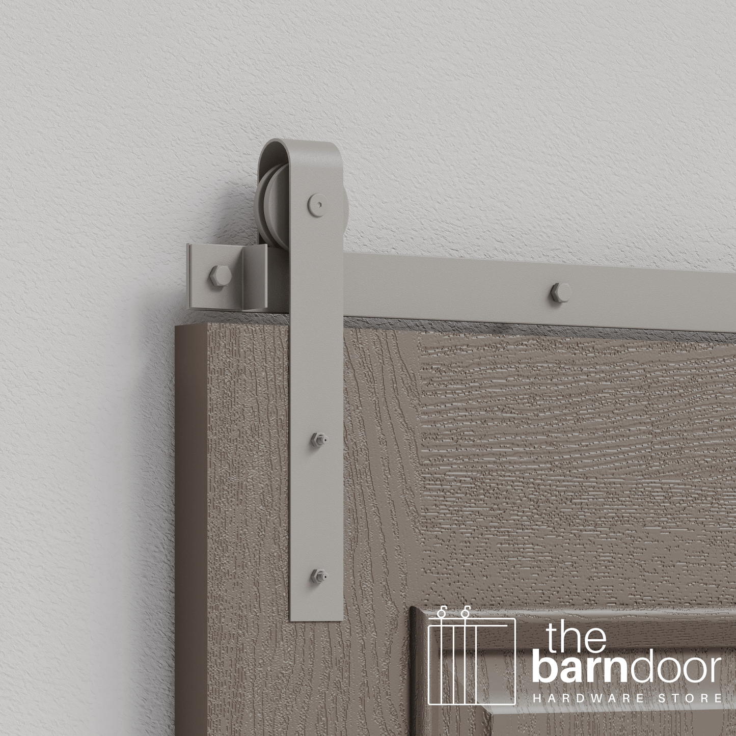 Flint Gray J Strap Heavy Duty Single Track Barn Door Hardware