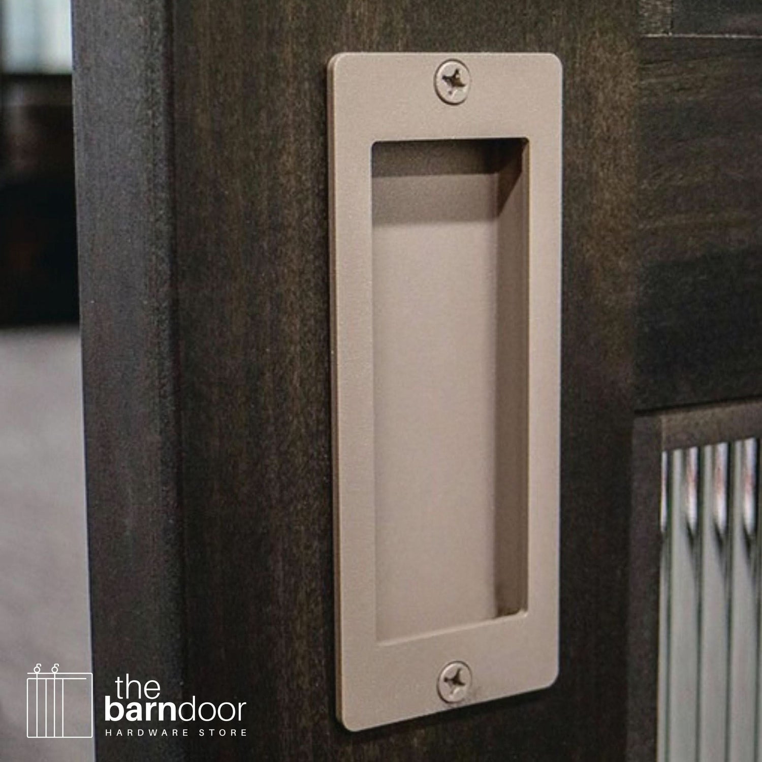 Barn Door Partial Radius Flush Pull
