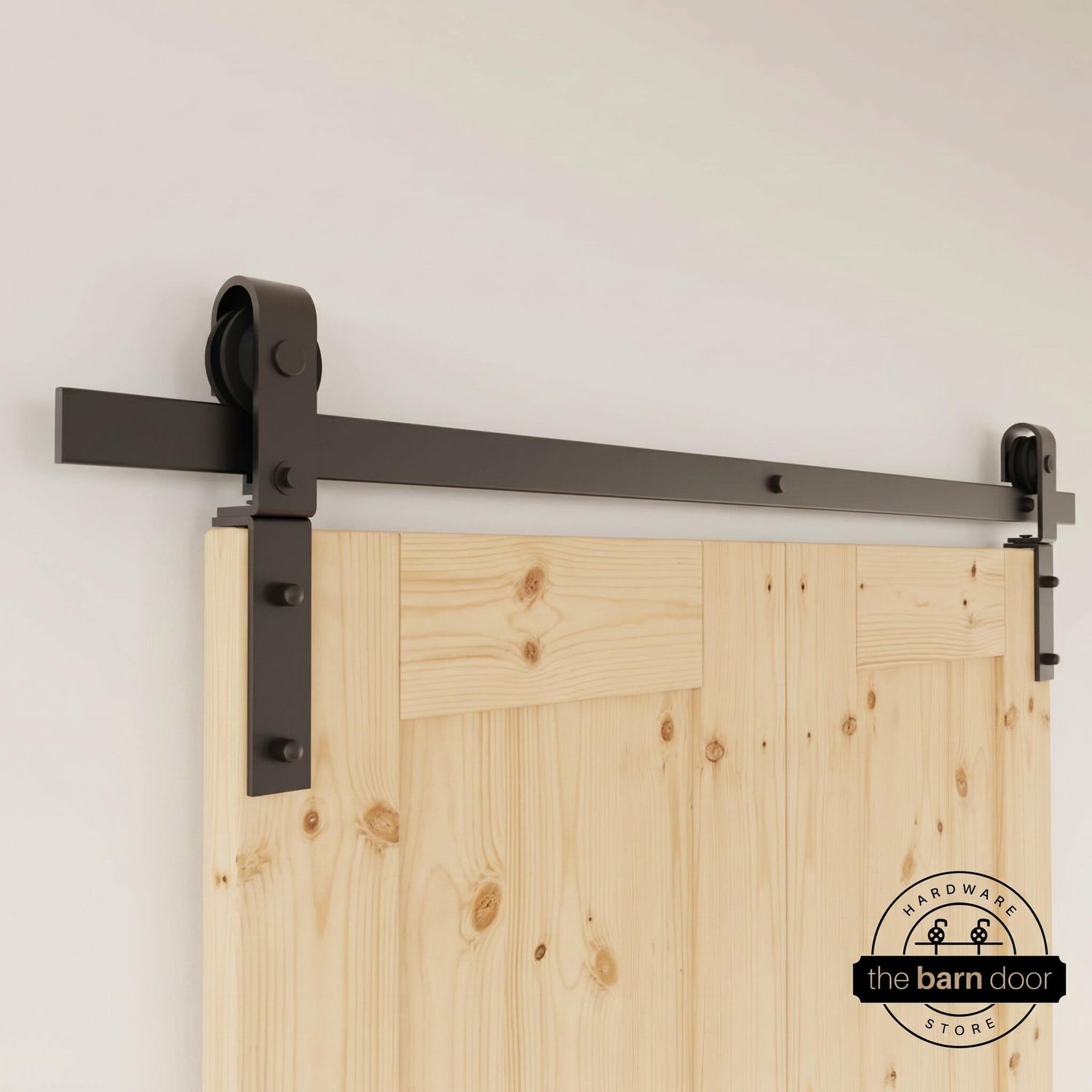 Front Mount 2 Door Bifold Barn Door Hardware Kit Roller Close Up