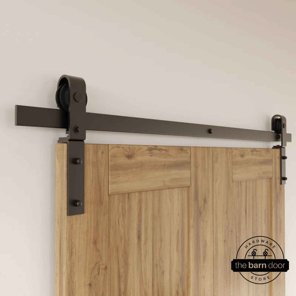 Front Mount 2 Door Bifold Barn Door Hardware Kit Roller Close Up