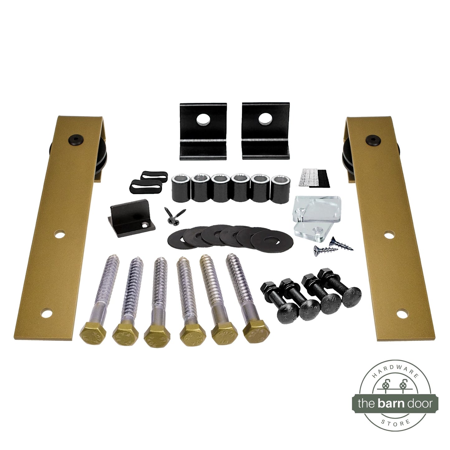 Flat Top Heavy Duty Double Track Barn Door Hardware by TBDHS