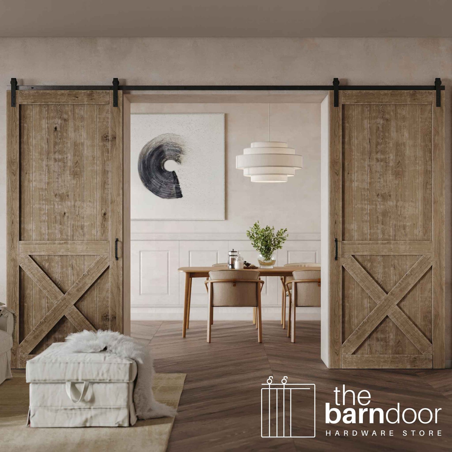 Heavy Duty Barn Door Hardware Kit