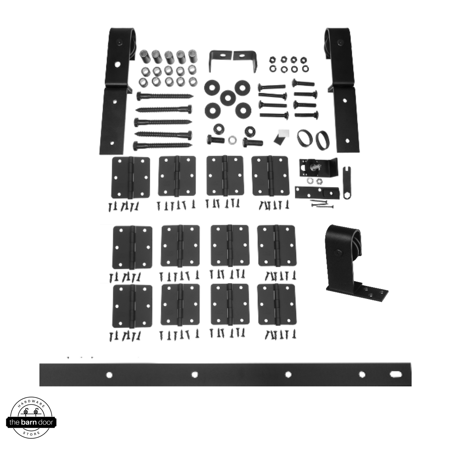 J Strap Bifold Barn 4 Door Hardware Kit, One-Way by TBDHS