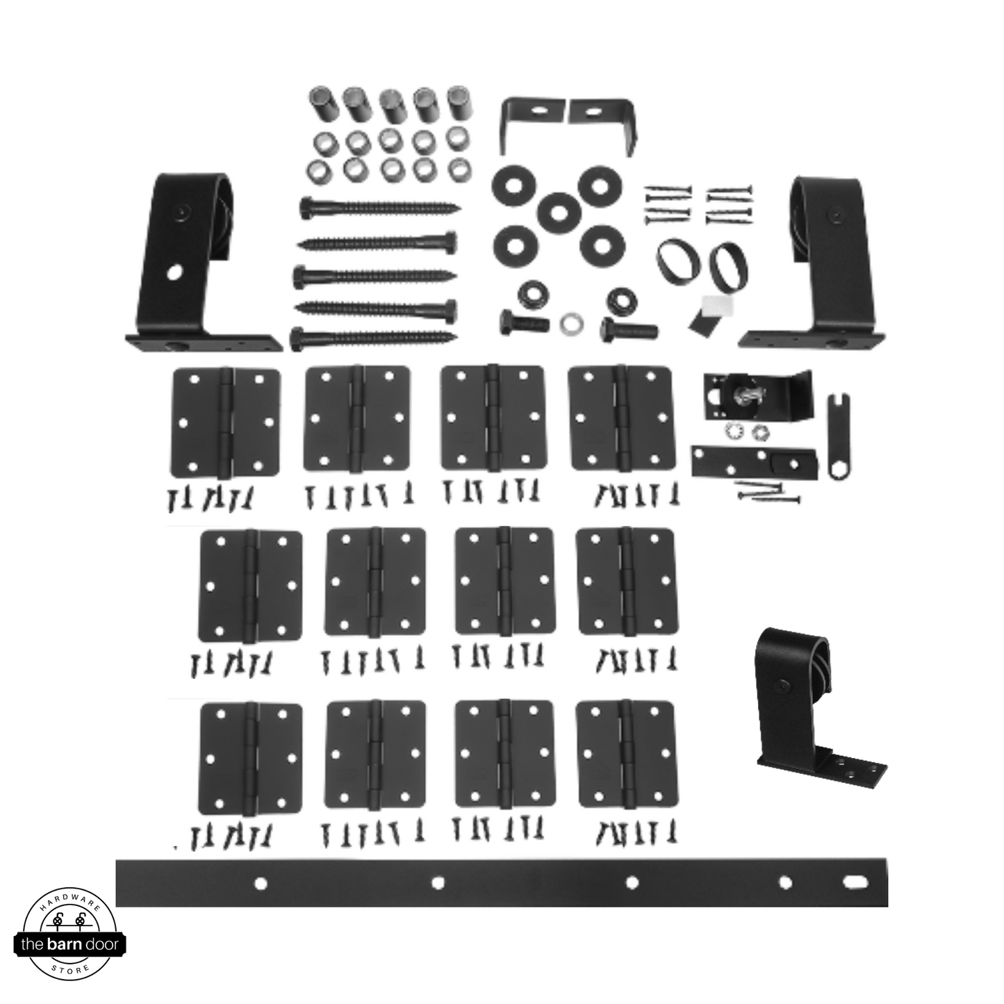 J Top Mount Bifold Barn 4 Door Hardware Kit, One-Way by TBDHS