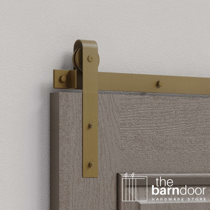 Jacobs Gold J Strap Heavy Duty Single Track Barn Door Hardware