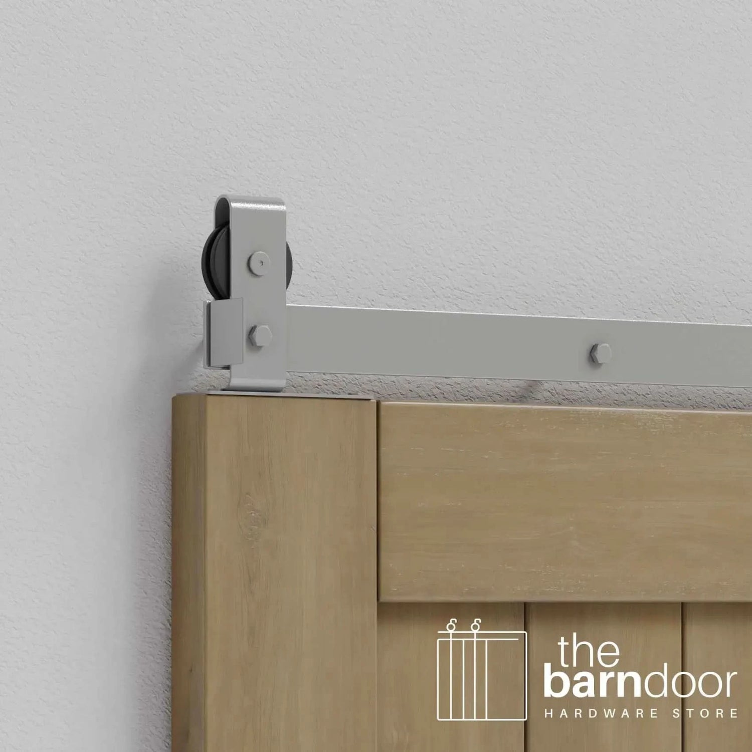 PC Chrome J Top Mount Bifold Barn Door Hardware