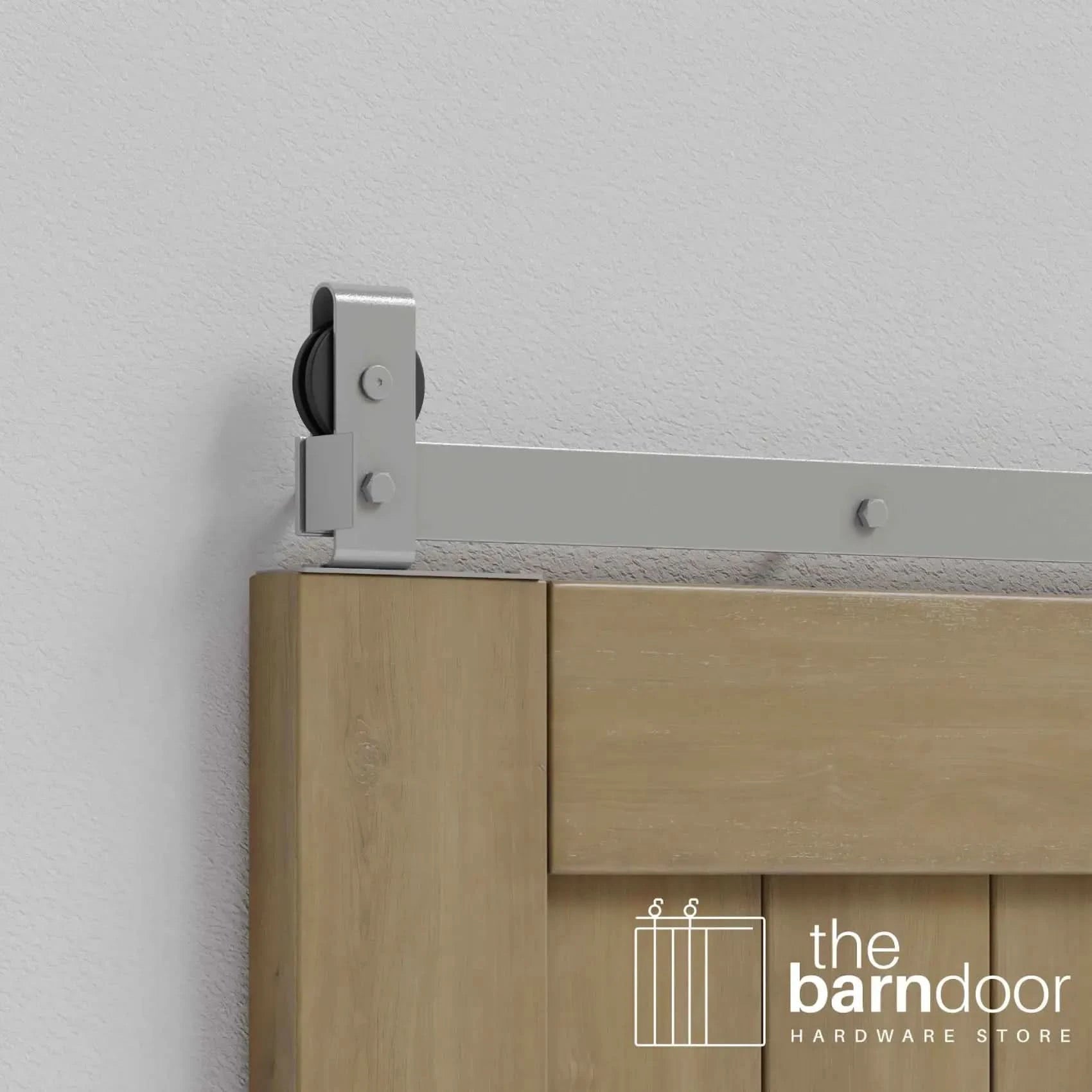 PC Chrome J Top Mount Bifold Barn Door Hardware