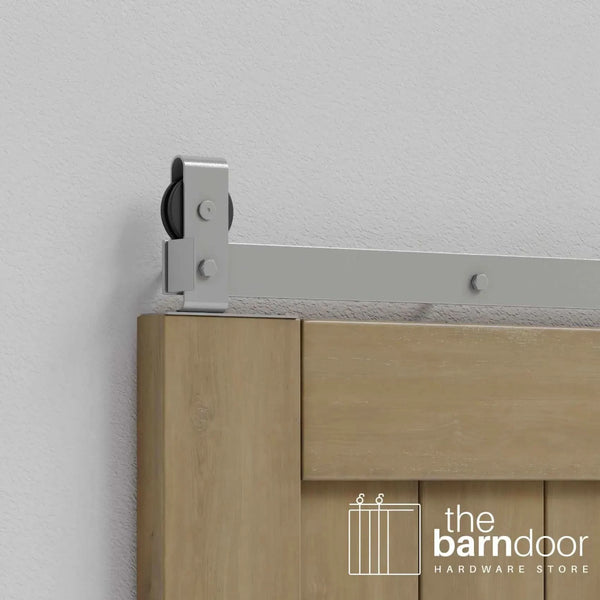 PC Chrome J Top Mount Bifold Barn Door Hardware