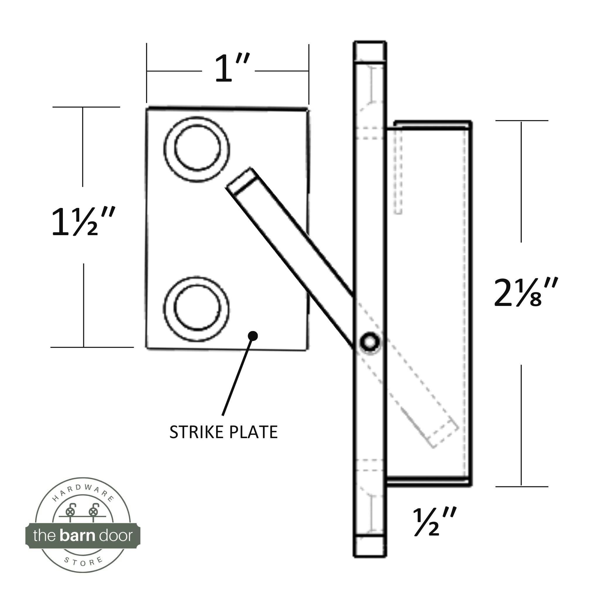 Barn Door Privacy Latch Chart