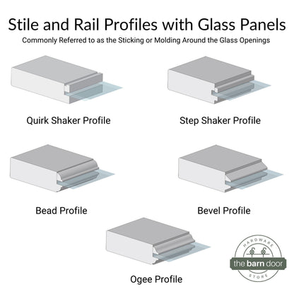 Stile and Rail Profiles with Glass