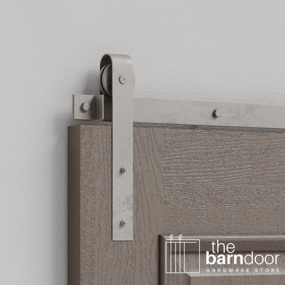 Raw Steel J Strap Heavy Duty Single Track Barn Door Hardware