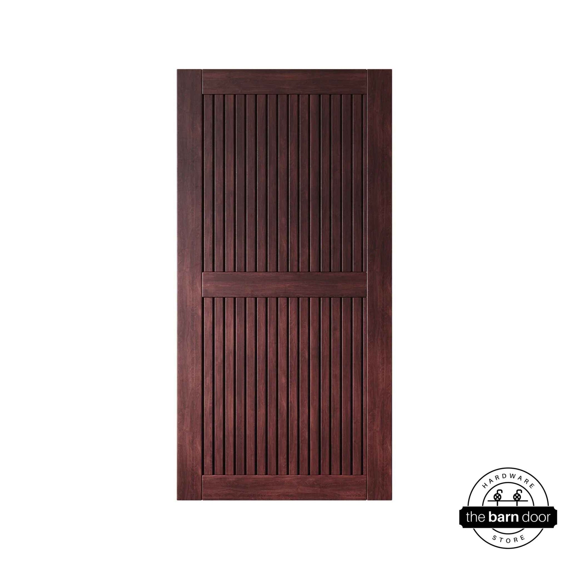 Red Mahogany Vertical Slat DIY Barn Door