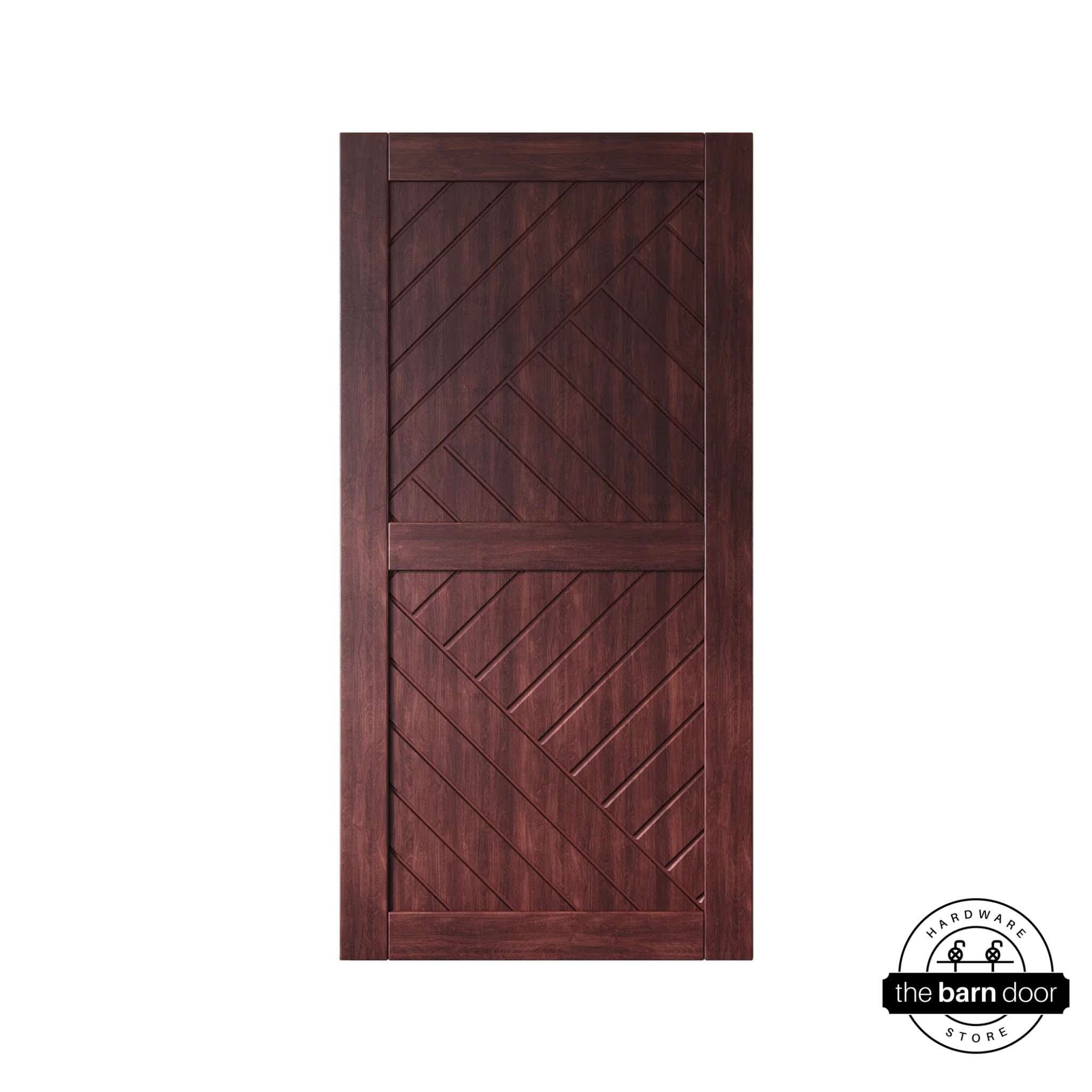 Red Mahogany Patterned Barn Door