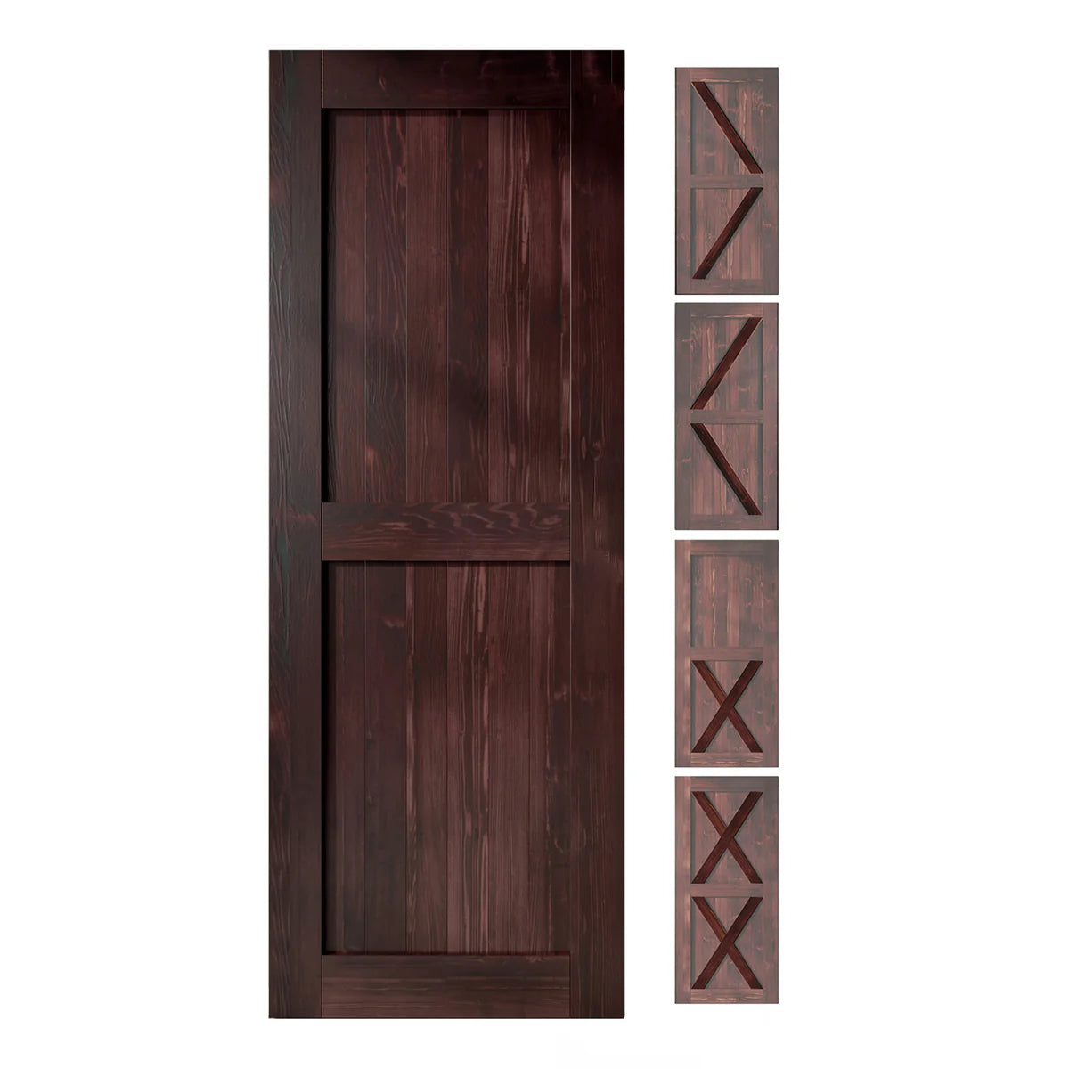 Red Mahogany Barn Door