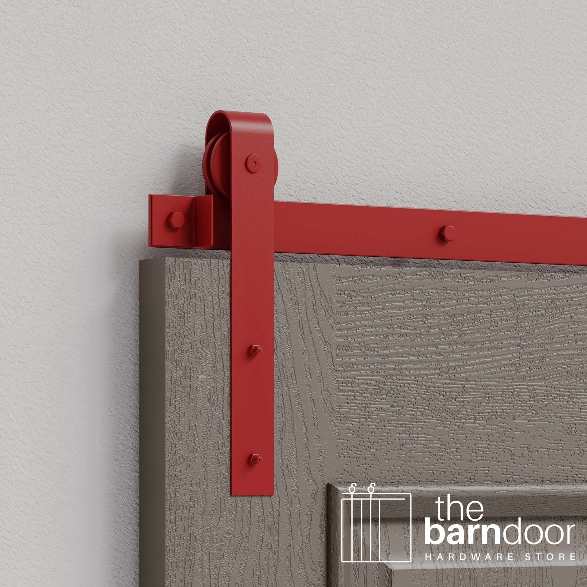 Regal Red J Strap Heavy Duty Single Track Barn Door Hardware