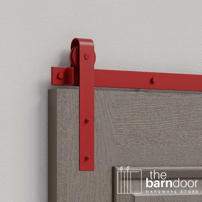 Regal Red J Strap Heavy Duty Single Track Barn Door Hardware