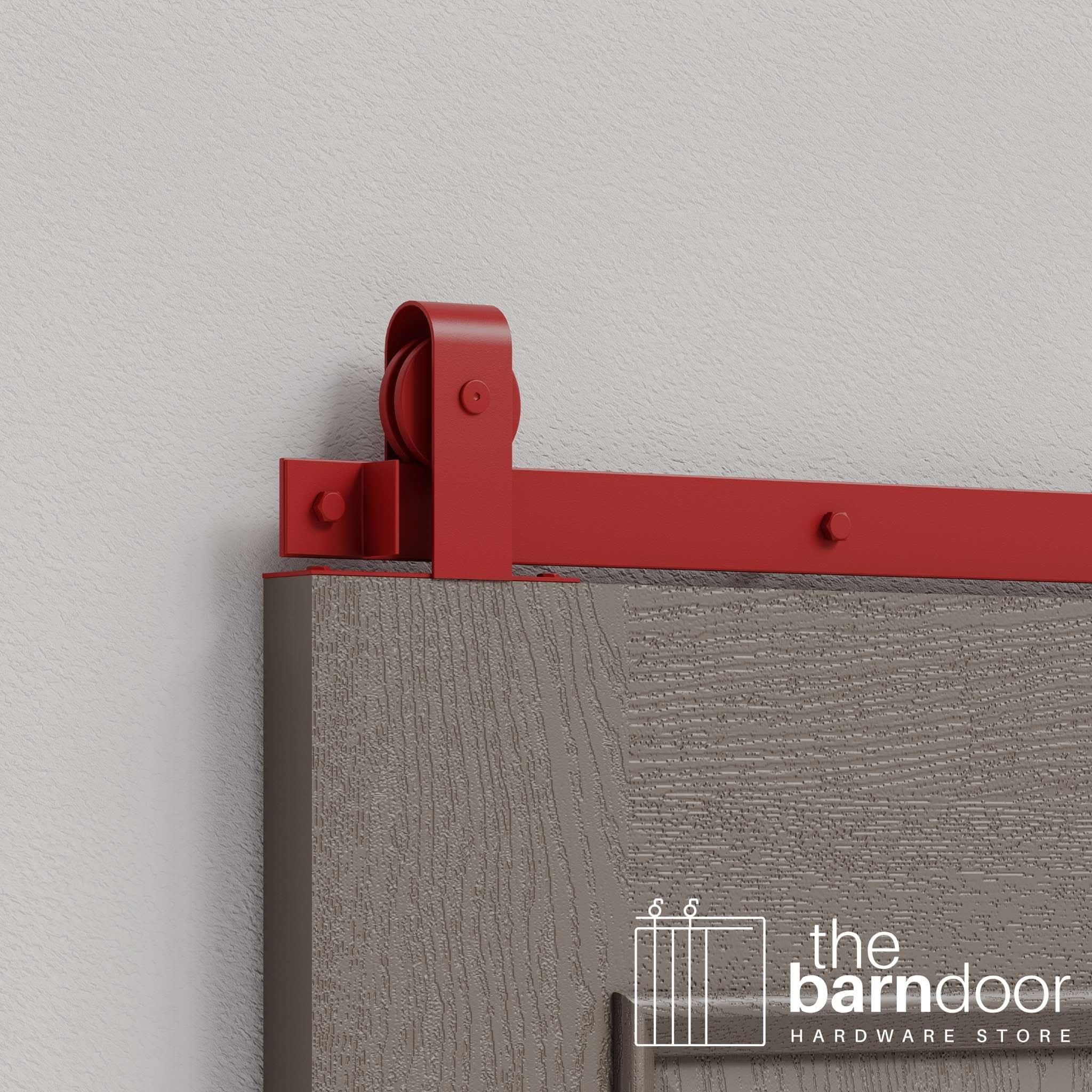 Regal Red J Strap Top Mount Heavy Duty Single Track Barn Door Hardware