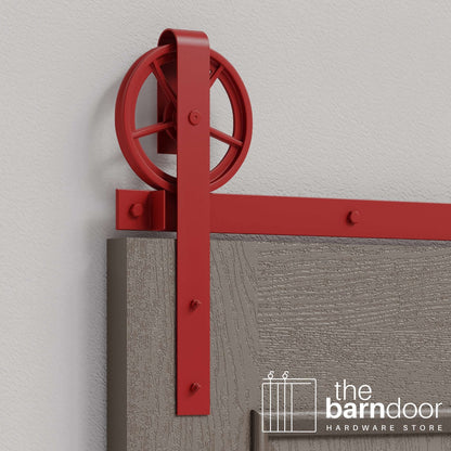 Regal Red Wagon Wheel Heavy Duty Single Track Barn Door Hardware