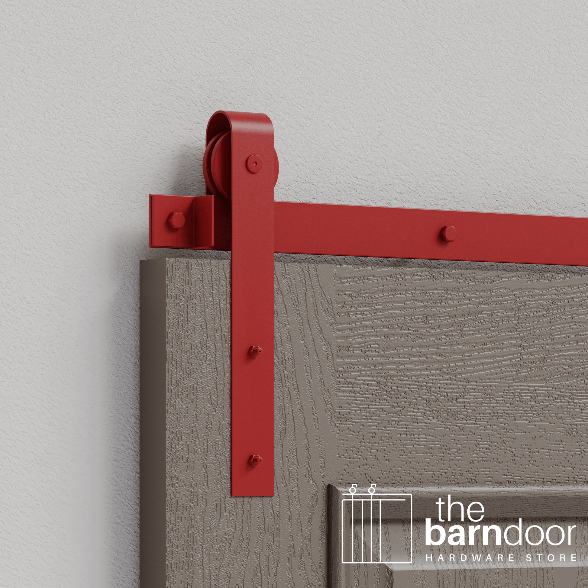 Regal Red J Strap Heavy Duty Single Track Barn Door Hardware