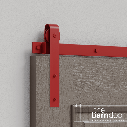 Regal Red J Strap Heavy Duty Single Track Barn Door Hardware