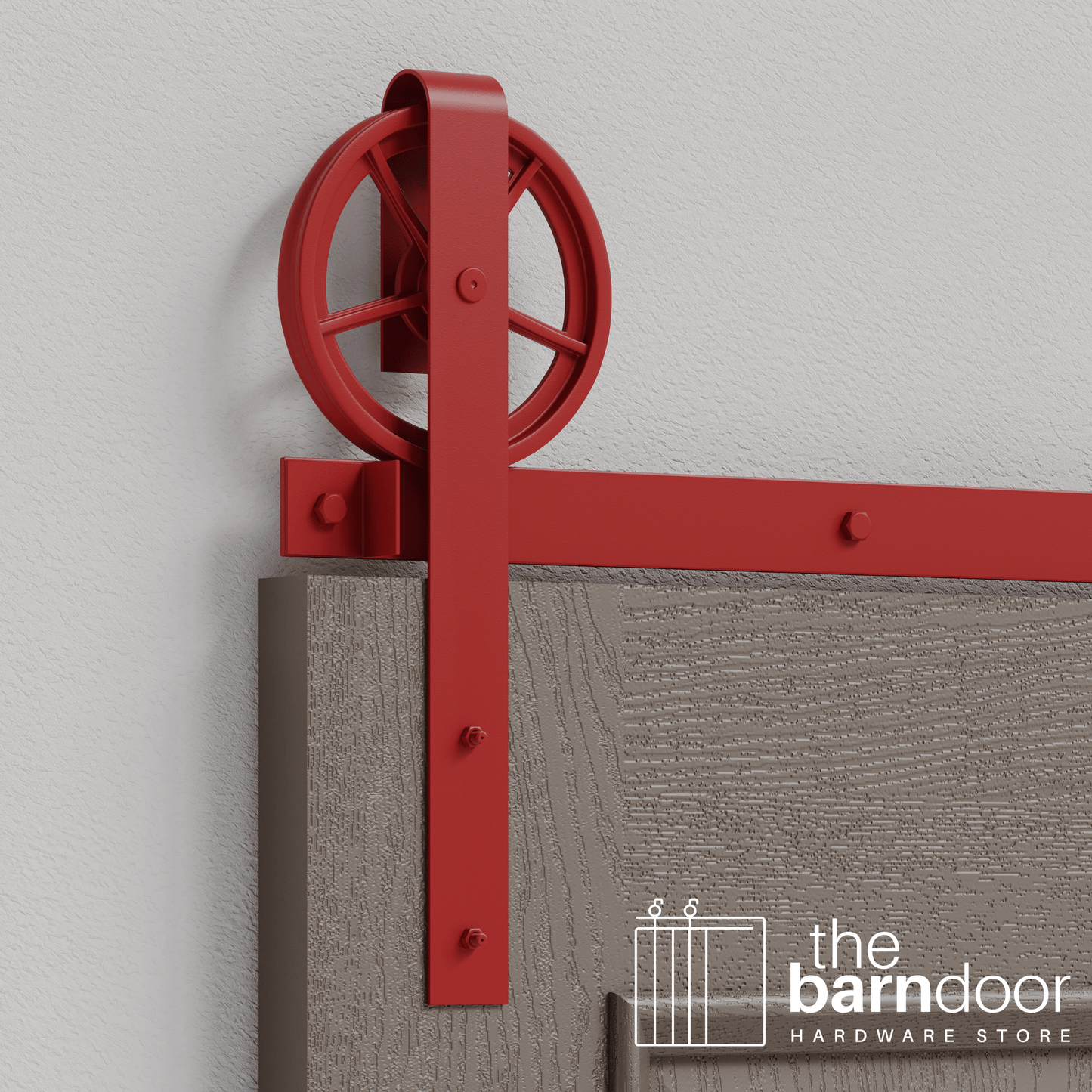 Regal Red Wagon Wheel Heavy Duty Single Track Barn Door Hardware