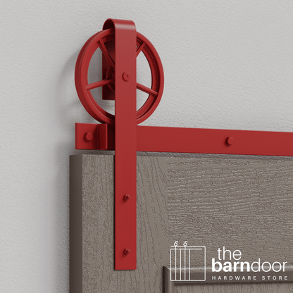 Regal Red Wagon Wheel Heavy Duty Single Track Barn Door Hardware