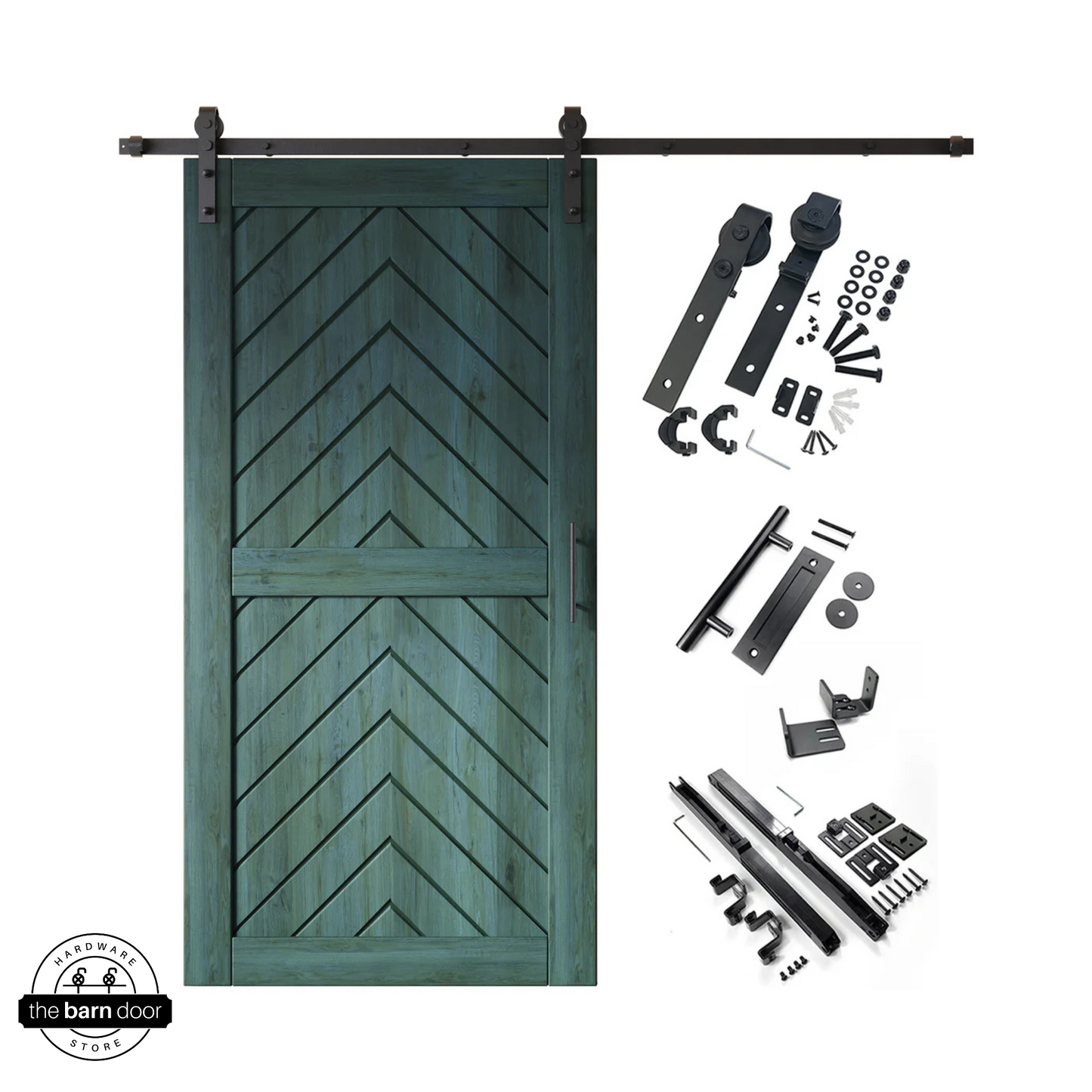 Royal Pine Fishbone Classic Single Track Barn Door Kit