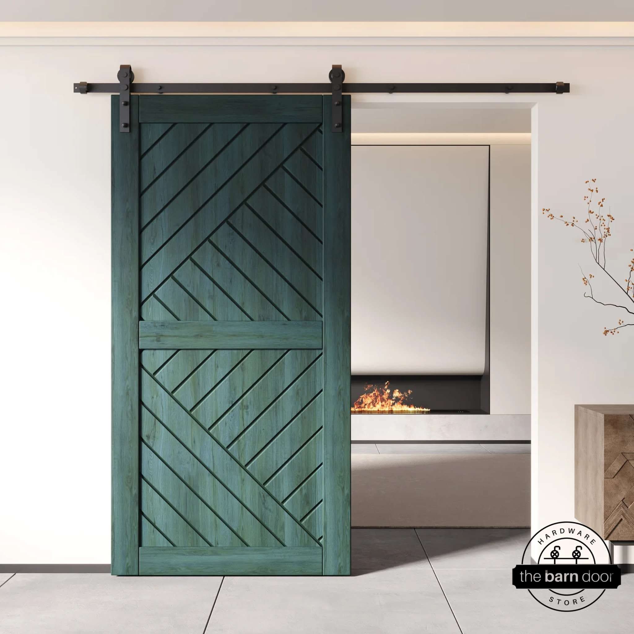 Royal Pine Patterned Barn Door