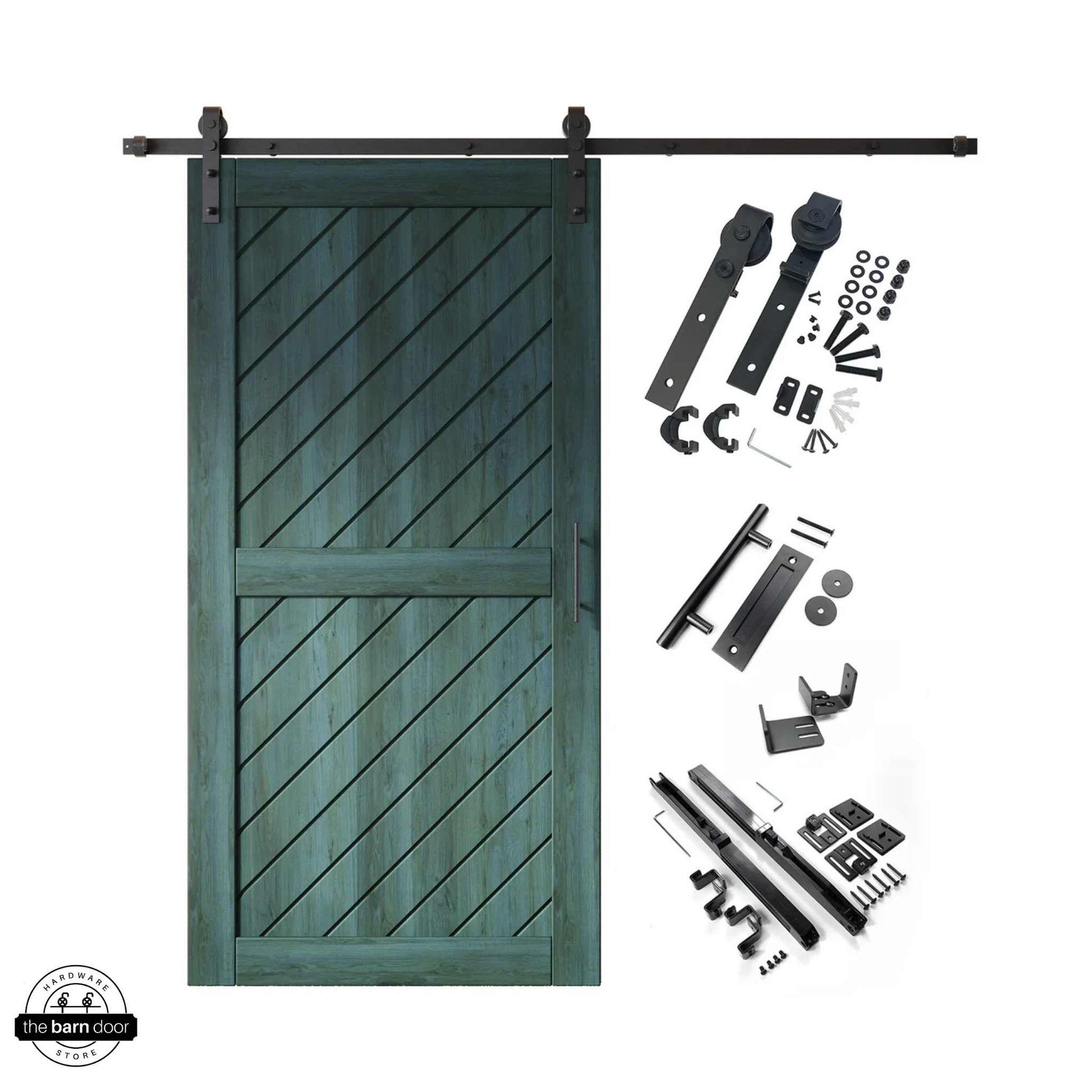 Royal Pine Slanted Classic Single Track Barn Door Kit