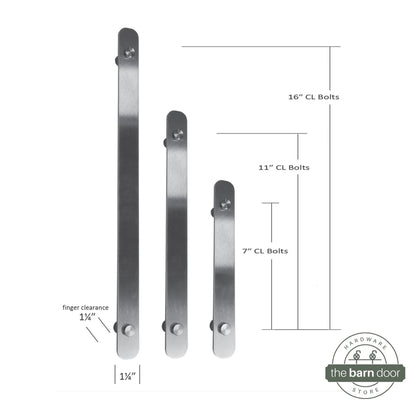 Stainless Steel Barn Door Pull Handles Dimensions