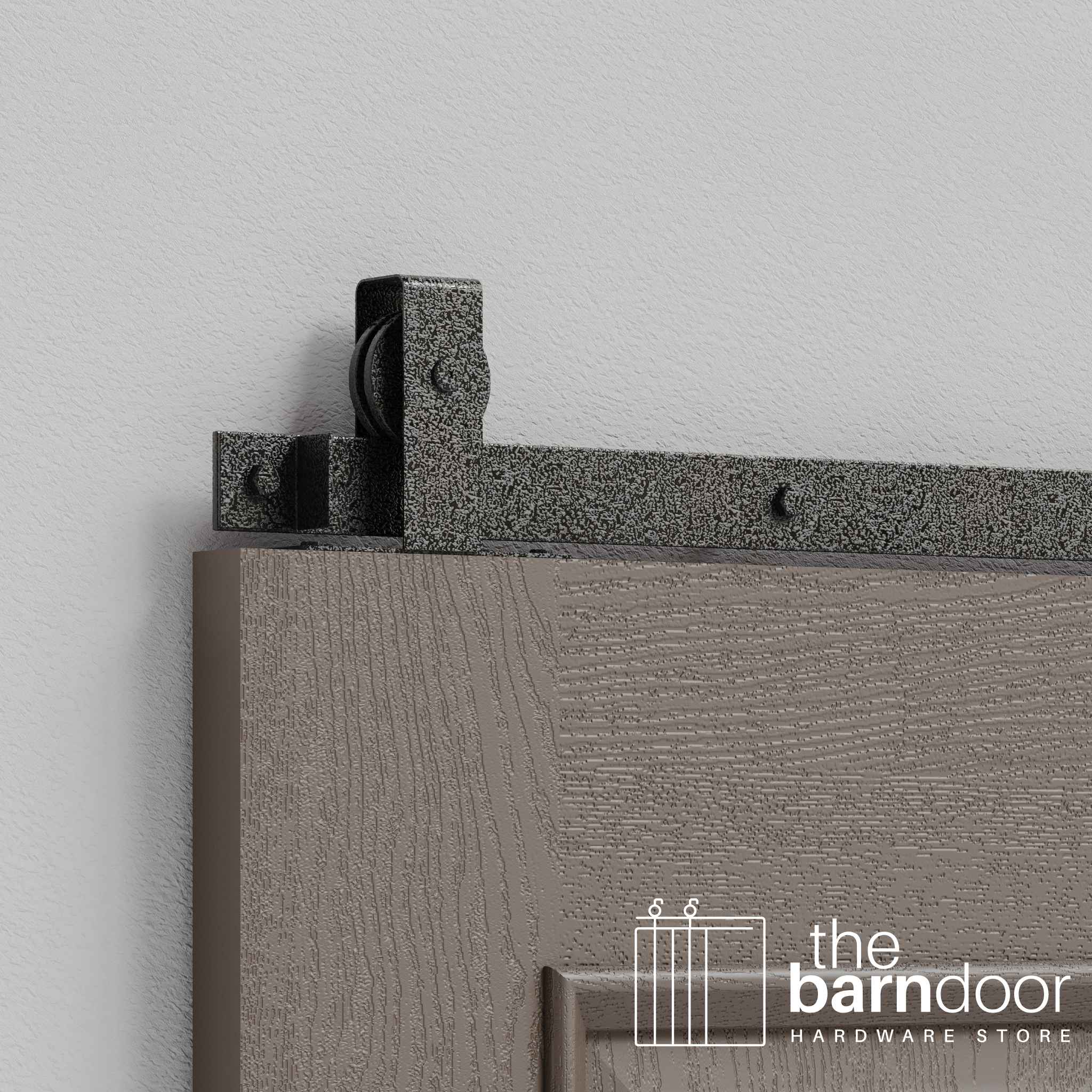 Silver Vein Flat Top Top Mount Heavy Duty Single Track Barn Door Hardware