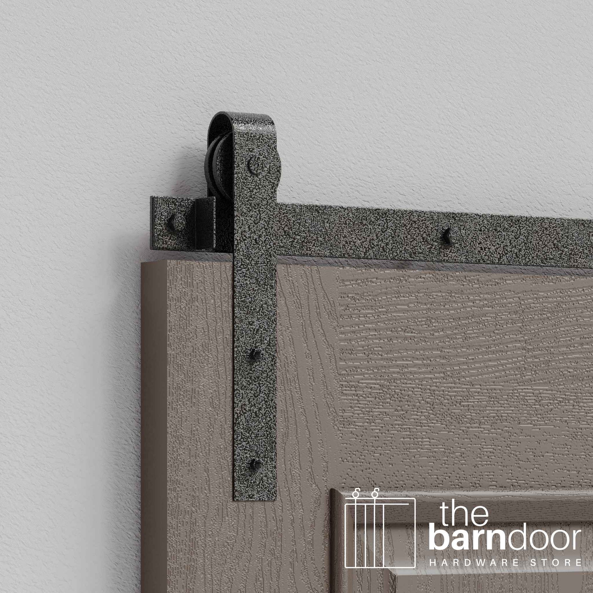 Silver Vein J Strap Heavy Duty Single Track Barn Door Hardware