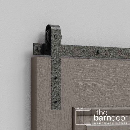 Silver Vein J Strap Heavy Duty Single Track Barn Door Hardware