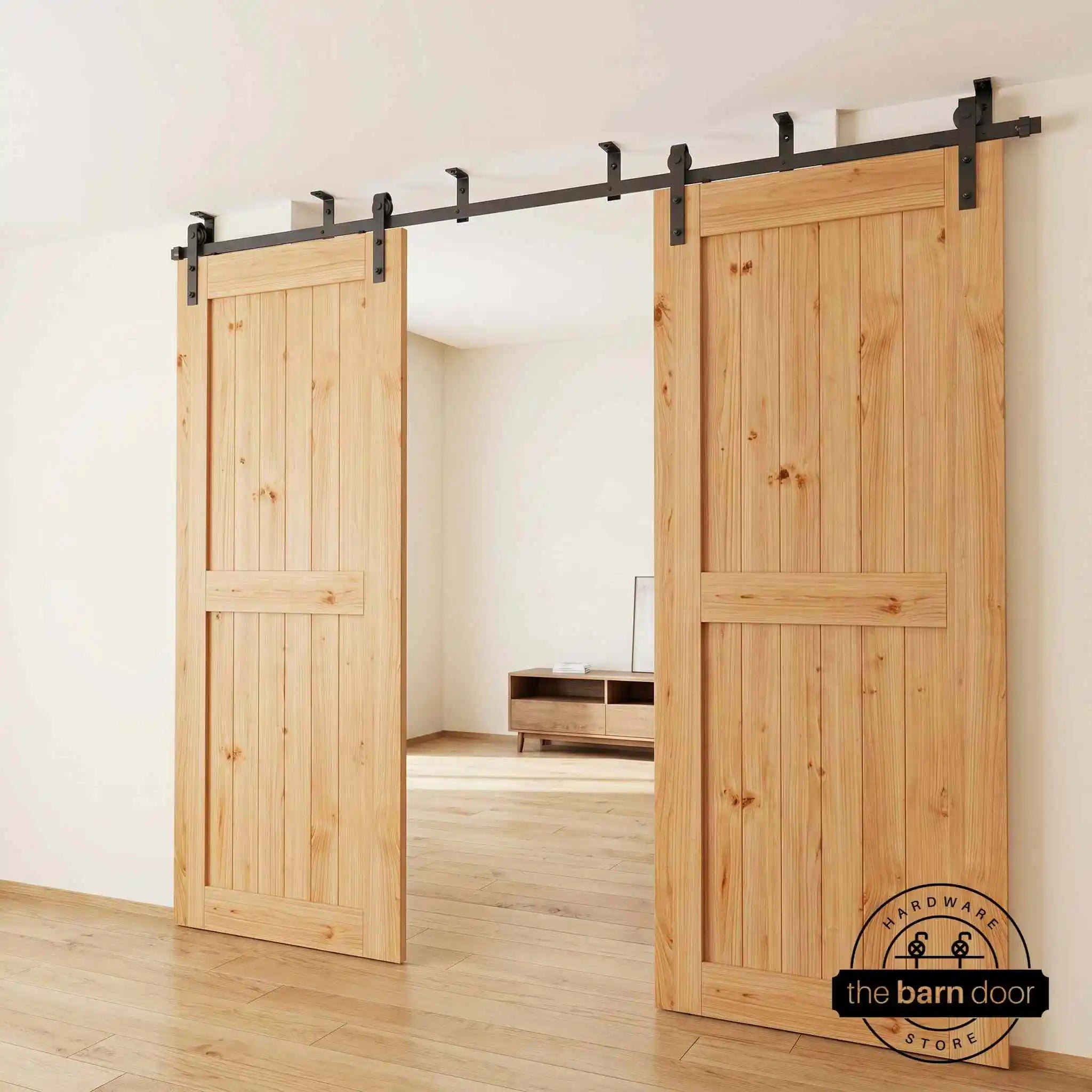 Ceiling Mount Barn Door Hardware Two Doors